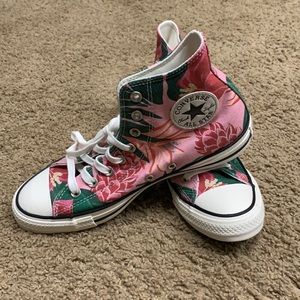 Converse NEW floral high tops